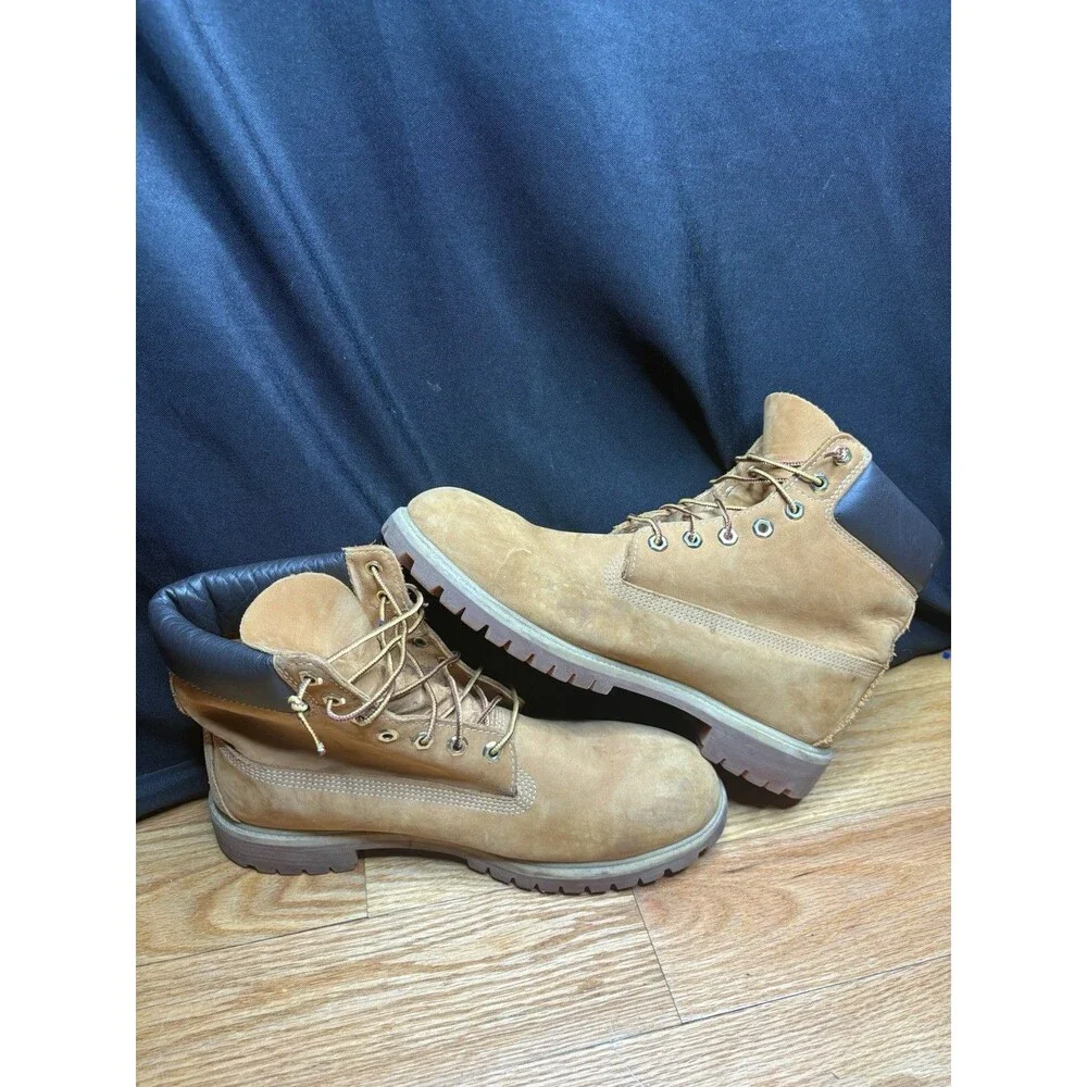 Timberland 6 Inch Premium Waterproof Boots Size Men’s 12 Wheat Nubuck Leather